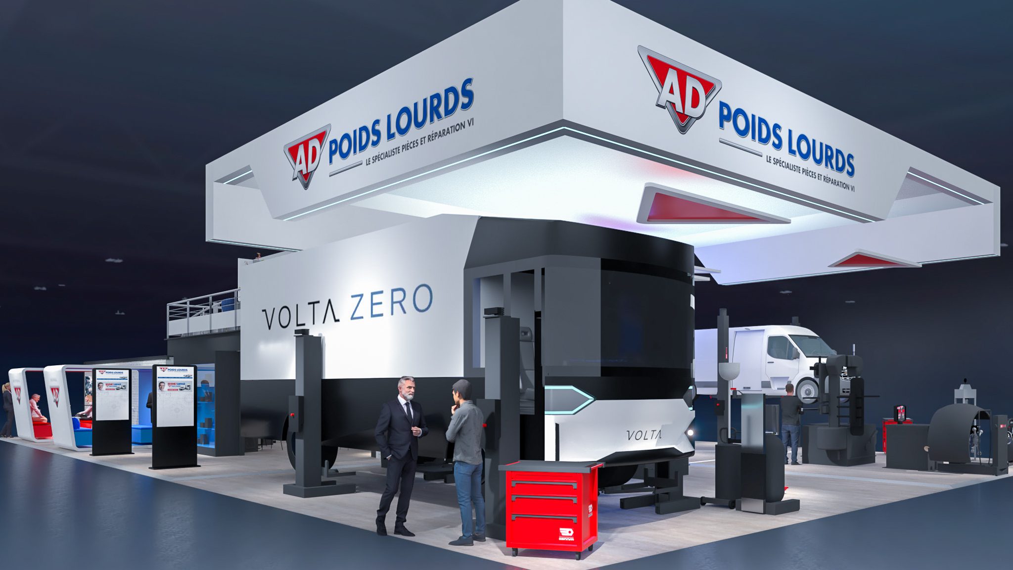 Autodistribution Poids Lourds - Stand sur mesure - Image 3D - Solutrans Lyon 2023