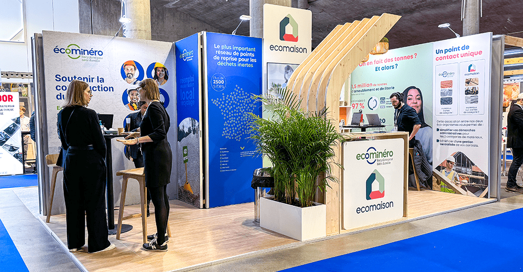 Ecomaison - Stand sur mesure réutilisable - Nordbat 2024 - Lille, France